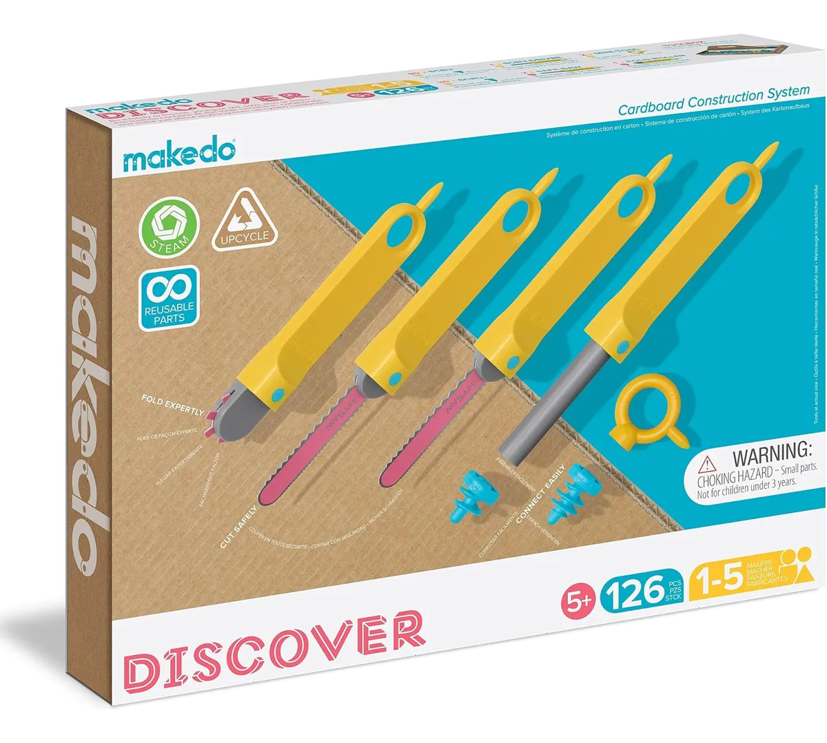 Caixa de ferramentas de construção de papelão